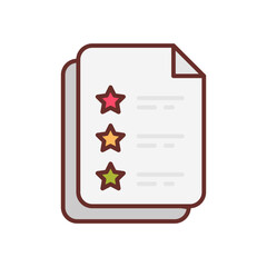 Wishlist Filled Icons , Vector illustration