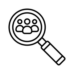 Recruitment Outline Icon, Vector illustration