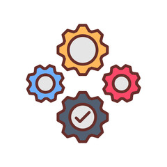 Fototapeta premium Simplicity Filled Icons , Vector illustration