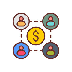 Mutual Funds Filled Icons , Vector illustration