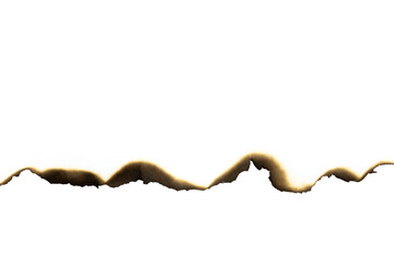 White paper burned edges isolated on white background with clipping path.