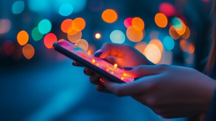 A vibrant ecommerce post on a device, receiving likes, comments, and positive reactions from the online community