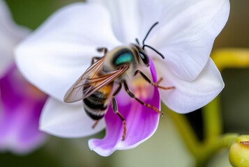 Orchid Bee EuglossiniA bee that is attracted to the scent of orc