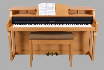 Fototapeta premium Piano Bench with Storage A dual purpose bench for pianists with