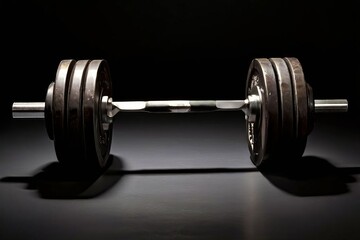 weightlifting barbell a barbell with weights symbolizing strengt