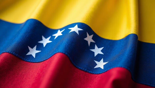 Venezuela Flag Close-up - Powered by Adobe