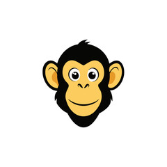 Chimpanzee head vector illustration