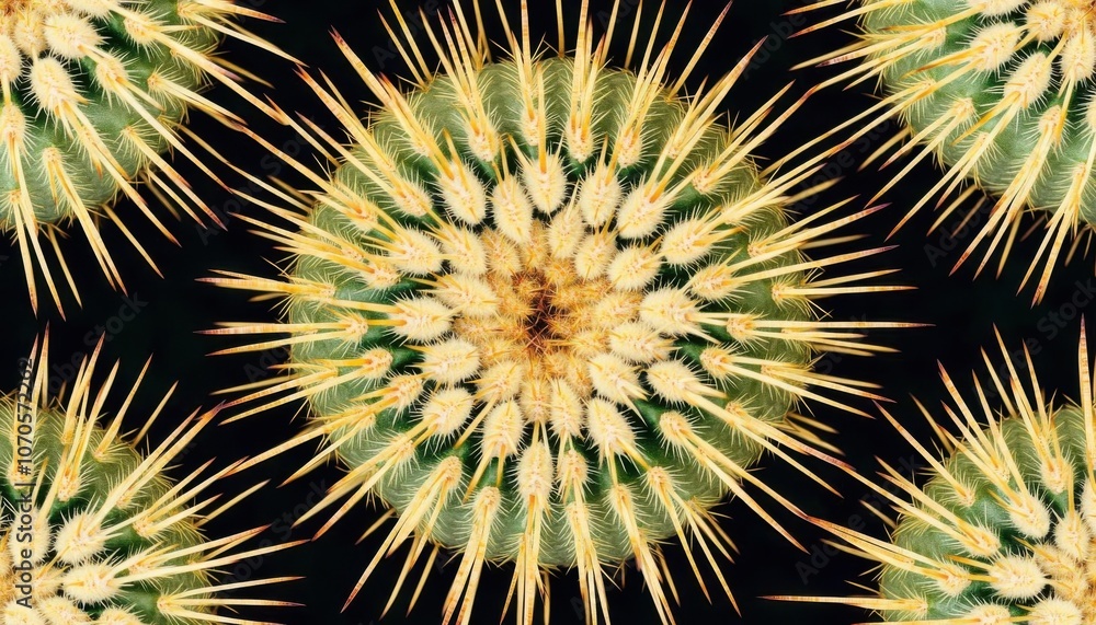 Poster abstract pattern of cactus spines