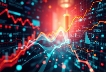 Fototapeta premium Visualize market trends with dynamic data analysis