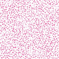 Elegant Tiny Pink Hearts Pattern on White Background for Valentine&rsquo;s Day. Simple Yet Visually Appealing Romantic Design.