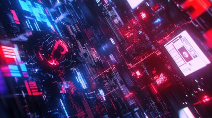 A high-energy background merging crypto with a presidential election theme, featuring large Bitcoin and Ethereum symbols overlayed with red, white, and blue election graphics. 