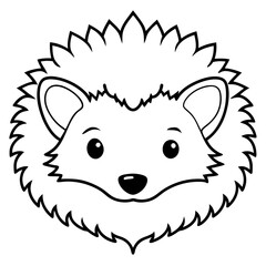 Hedgehog head vector illustration