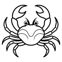 crab on white