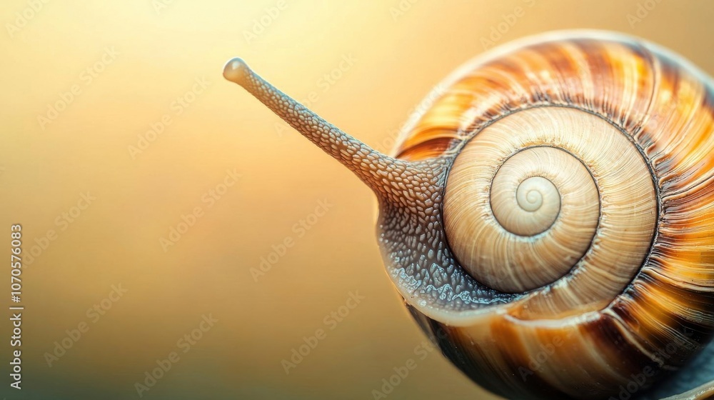 Poster macro shot of snail shell