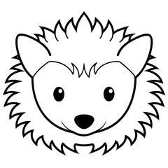 Hedgehog head vector illustration