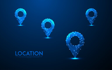 Glowing Location mark background design. Tech vibe for all technological Purposes.