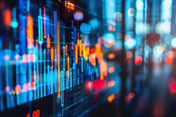 Dynamic financial graph display on data interface screen