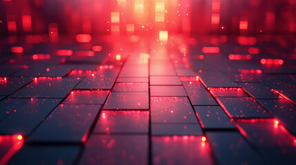 Modern Dark angled block metallic with luminous lines and highlights background, Generative AI