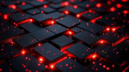 Modern Dark angled block metallic with luminous lines and highlights background, Generative AI