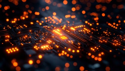 Abstract Circuitry Design on Factory Floor