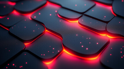 Modern Dark angled block metallic with luminous lines and highlights background, Generative AI