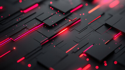 Modern Dark angled block metallic with luminous lines and highlights background, Generative AI