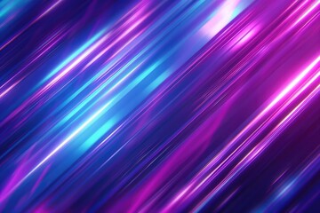 Fototapeta premium Speed Stripes. Futuristic Motion Background with Blurred Neon Lights in Blue and Purple Colors