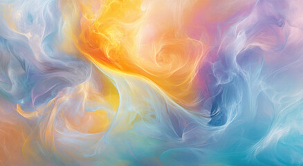 Obraz premium Abstract colorful background with swirling shapes and fluid textures