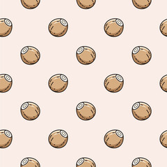vector coconut seamless pattern background design