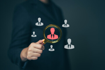 Recruiting resources and labor management (Recruiting and Staffing) Search for people with potential. To hire for an organization, selecting a list of applicants, interviewing, hiring.