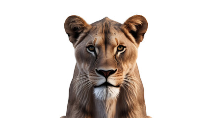 Obraz premium Portrait of a Lioness with Intense Gaze