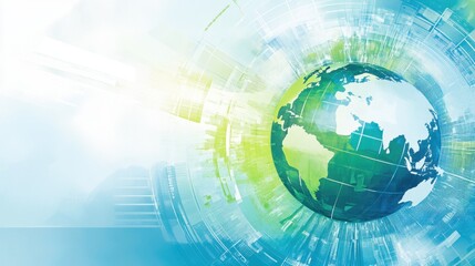 Futuristic global landscape with technology and digital world connections GIS Day