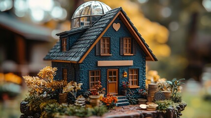 Fototapeta premium Charming Conceptual House Representation in Nature