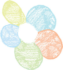 Children doodles with chalk and crayon texture