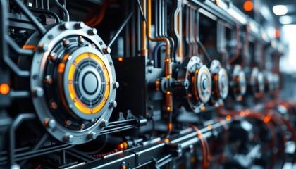 Fototapeta premium Explore advanced industrial automation systems enhancing efficiency with innovative technology