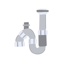 odor waste drain trap cartoon. blockage installation, maintenance cleaning, fixture basin odor waste drain trap sign. isolated symbol vector illustration