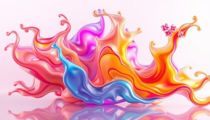 Create vibrant digital art using fluid color waves