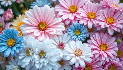 Fototapeta premium Discover the beauty of colorful flower blossoms in nature's palette