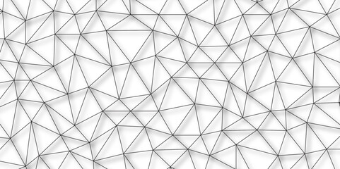 Abstract modern black lines seamless pattern. Subtle ornament with delicate grid, lattice, net, triangles, rhombuses, lines with shadows. Abstract minimalist background. Geometric art deco texture.	
