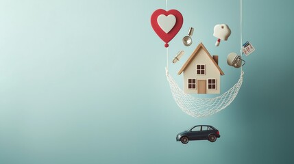 Financial Safety Net Metaphor Illustration