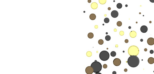 Joyful Deluge: Brilliant 3D Illustration Showcasing an Overflow of gold Confetti