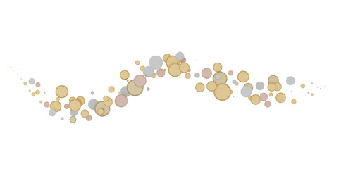 Joyful Deluge: Brilliant 3D Illustration Showcasing an Overflow of gold Confetti