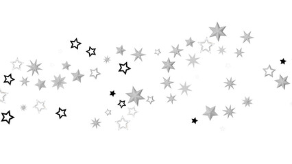 A digital illustration featuring white stars on a black background creating an abstract and cosmic starry night.