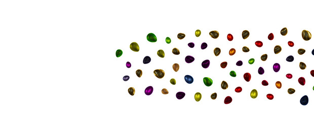 Easter colorful eggs isolated