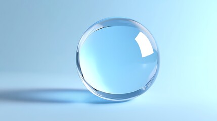 Water droplet style 3D 6.6 with a soft blue gradient background