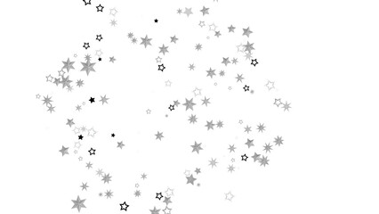 Abstract background with a pattern of white stars on a black background.