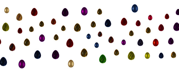 Colorful handmade easter eggs