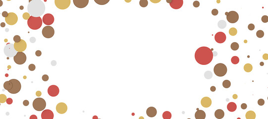 Sunburst and colorful confetti background frame illustration