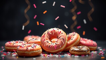 Delight in Colorful Donuts A Sweet Celebration of Flavor and Fun
