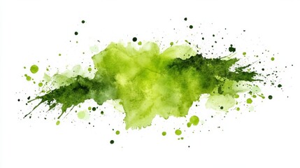Green Watercolor Splash